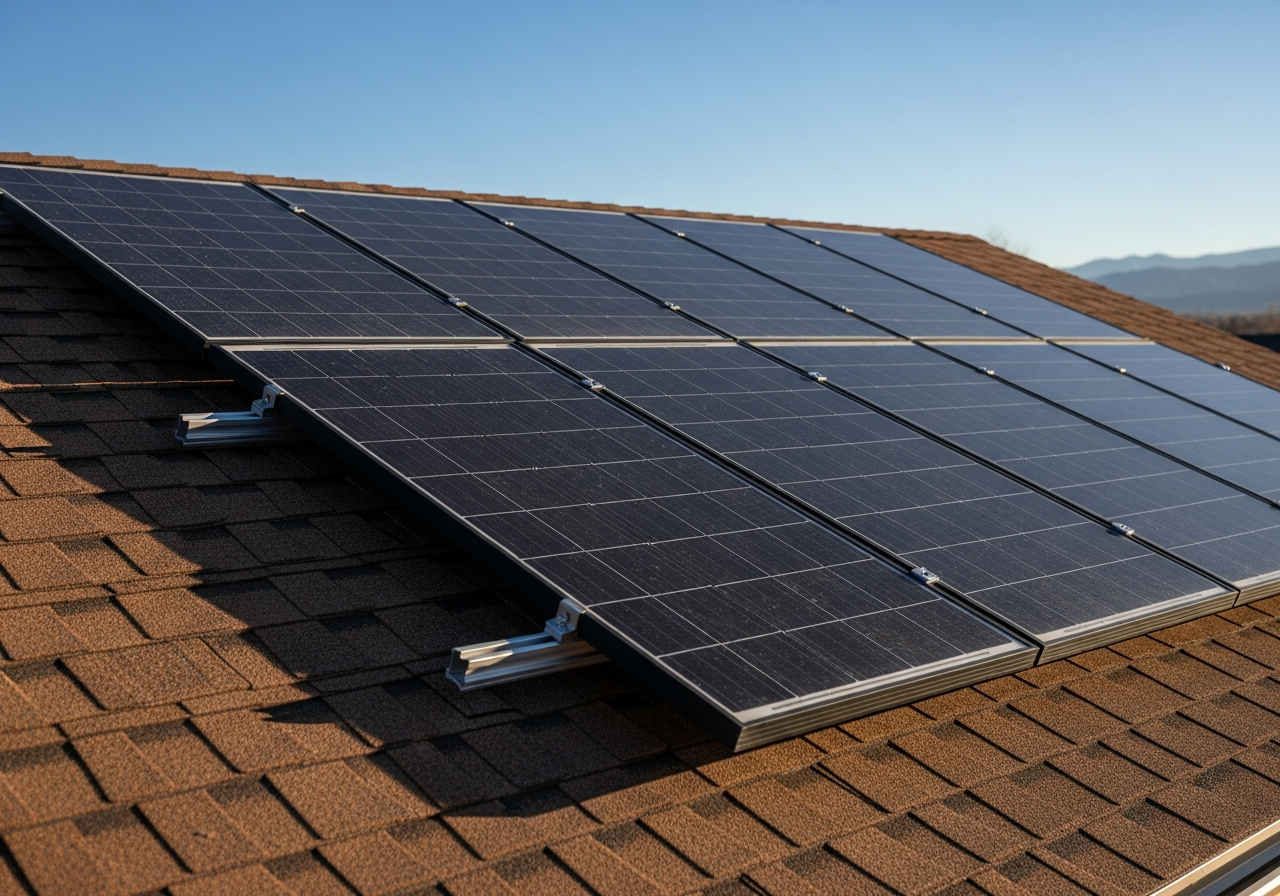 Residential rooftop solar installation, Colorado reference imagery.